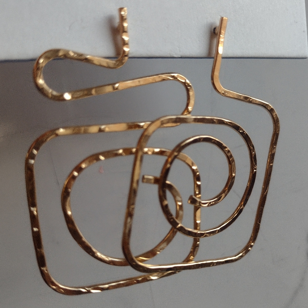 Urban Outfitters Gold Apple Earrings Artistic Design